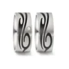 Alianzas de boda de titanio y carbono con diamante
