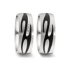 Alianzas de boda de titanio y carbono con diamantes
