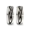 Alianzas de boda de titanio y carbono con diamante