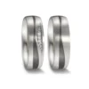 Alianzas de boda de titanio y carbono con diamantes