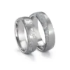 Alianzas de boda de titanio y carbono con diamantes