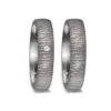 Alianzas de boda de tántalo con diamante