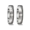 Alianzas de boda de titanio y carbono con diamantes