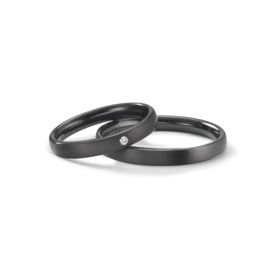 Alianzas de boda de zirconio con diamante