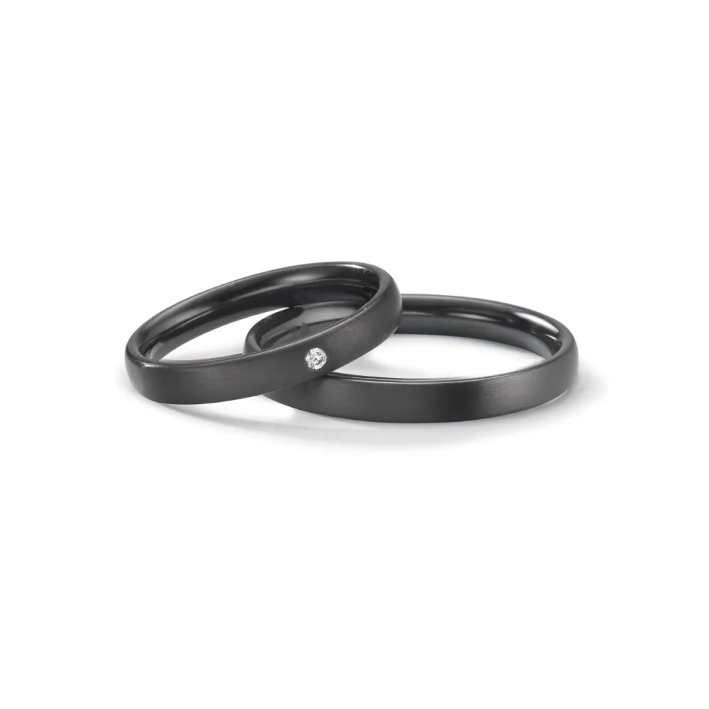 Alianzas de boda de zirconio con diamante