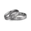 Alianzas de boda de tántalo con diamante