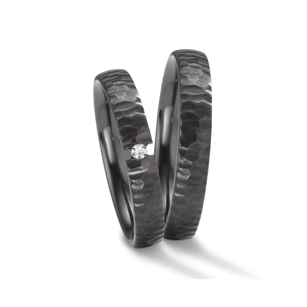Alianzas de boda de zirconio con diamante