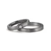 Alianzas de boda de tántalo con diamante