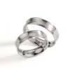 Alianzas de boda de plata con diamante