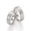 Alianzas de boda de plata con diamante