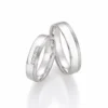 Alianzas de boda de plata con diamantes