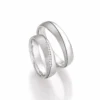 Alianzas de boda de plata con diamantes