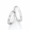 Alianzas de boda de plata con diamante