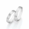 Alianzas de boda de plata con diamante