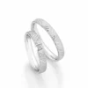Alianzas de boda de plata con diamante