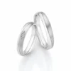 Alianzas de boda de plata con diamantes
