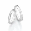 Alianzas de boda de plata con diamantes