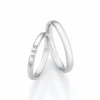 Alianzas de boda de plata con diamantes