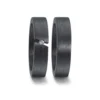 Alianzas de boda de carbono con diamante