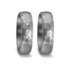 Alianzas de boda de tántalo con diamantes