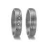 Alianzas de boda de tántalo con diamantes