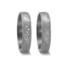 Alianzas de boda de tántalo con diamante