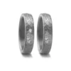 Alianzas de boda de tántalo con diamante