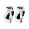 Alianzas de boda de acero con diamante