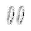 Alianzas de boda de acero con diamante