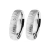 Alianzas de boda de acero con diamante