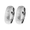 Alianzas de boda de acero con diamante