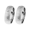 Alianzas de boda de acero con diamante