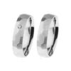 Alianzas de boda de acero con diamante
