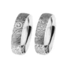 Alianzas de boda de acero con diamante