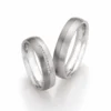 Alianzas de boda de acero y titanio con diamantes