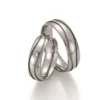 Alianzas de boda de titanio con diamante