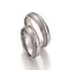 Alianzas de boda de titanio con diamantes
