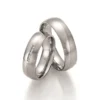 Alianzas de boda de titanio con diamantes