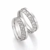 Alianzas de boda de titanio con diamantes