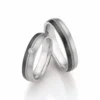 Alianzas de boda de titanio y zirconio con diamante