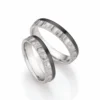Alianzas de boda de titanio y zirconio con diamantes
