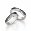 Alianzas de boda de titanio y zirconio con diamantes