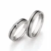 Alianzas de boda de titanio y zirconio con diamantes
