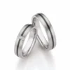 Alianzas de boda de titanio y zirconio con diamantes