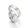 Alianzas de boda de acero con diamante