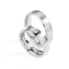 Alianzas de boda de acero con diamante