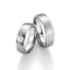 Alianzas de boda de acero con diamantes