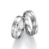 Alianzas de boda de acero con diamantes
