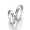 Alianzas de boda de acero con diamantes