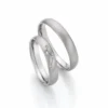 Alianzas de boda de acero con diamantes